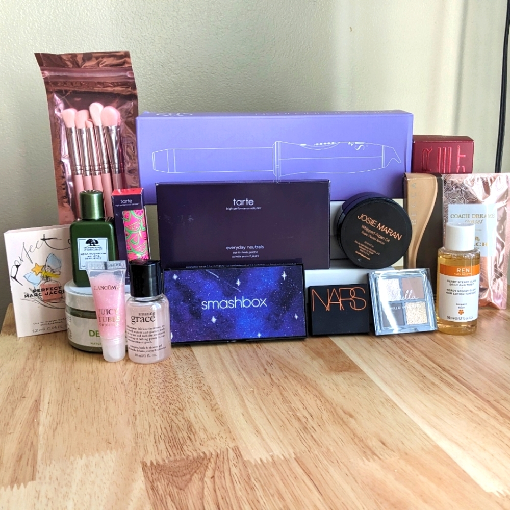 Beauty Bundle Lot Set Sephora NARS Josie Maran Tarte Lancome Becca + BONUS!